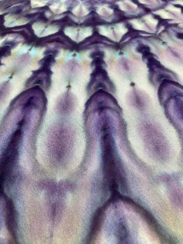 Incline fan fold, dye under ice. Photo credit: Scott Walker, Rad Dyes.
