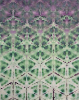 Shibori fold, dye under ice. Photo credit: Margo Farnsworth.