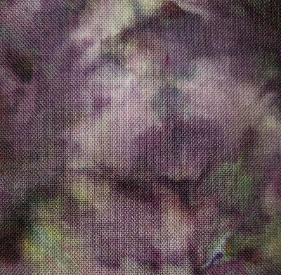 Black Magic swatch dye under ice