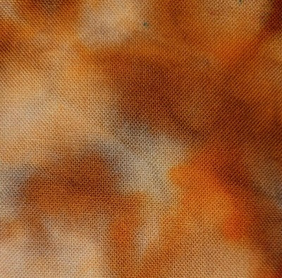 Scrunched, dye over ice.