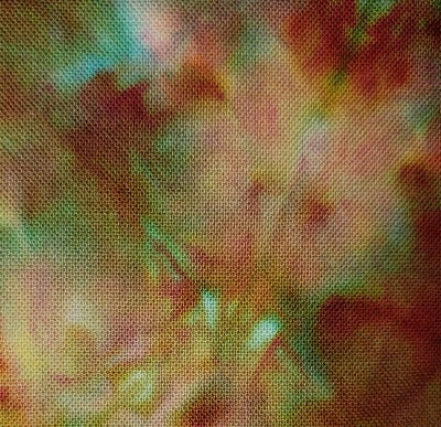 Scrunched, dye under ice.