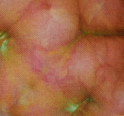 Scrunched, dye over ice.