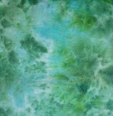 Dye over ice, scrunched on a 100% cotton tee.