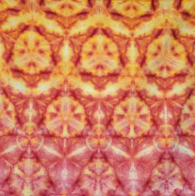 Shibori fold, dye under ice. Photo credit: Margo Farnsworth.