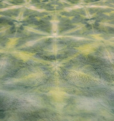 Shibori fold, dye under ice. Photo credit: Margo Farnsworth.