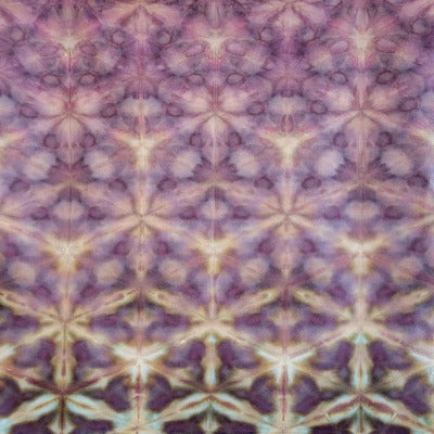 Shibori fold on quilter's cotton, dye under ice. Photo credit: Margo Farnsworth.