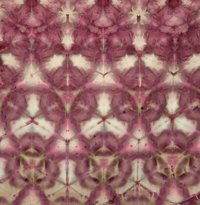 Shibori fold, dye under ice. Photo credit: Margo Farnsworth.