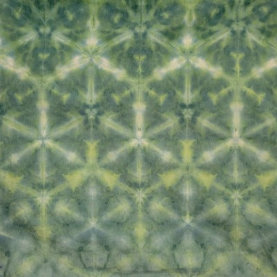 Shibori fold, dye under ice. Photo credit: Margo Farnsworth.