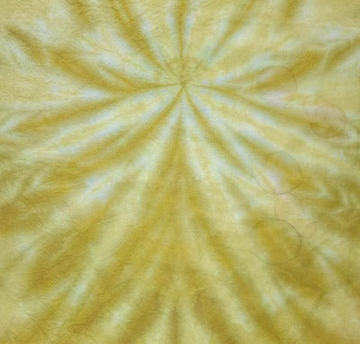 Spider fold, liquid dyed at 1tsp dye per 8oz water and 4 tsp dye per 8oz water. Photo credit: Cody Villalva.