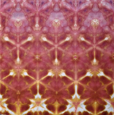 Shibori fold, dye under ice. Photo credit: Margo Farnsworth.