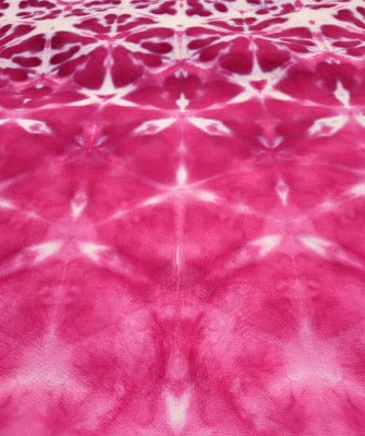 Shibori fold, dye under ice. Photo credit: Margo Farnsworth.