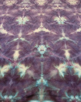 Shibori fold, dye under ice. Photo credit: Margo Farnsworth.