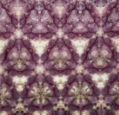 Shibori fold, dye under ice. Photo credit: Margo Farnsworth.