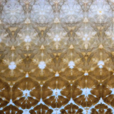 Shibori fold, dye under ice. Photo credit: Margo Farnsworth.