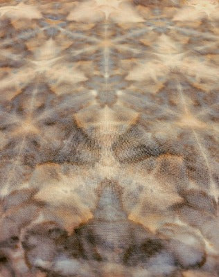 Shibori fold, dye under ice. Photo credit: Margo Farnsworth.