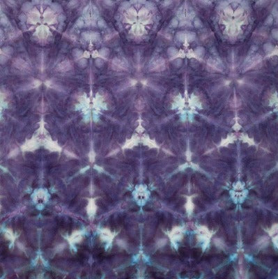 Shibori fold, dye under ice. Photo credit: Margo Farnsworth.