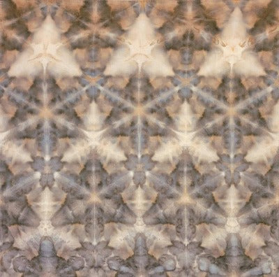Shibori fold, dye under ice. Photo credit: Margo Farnsworth.