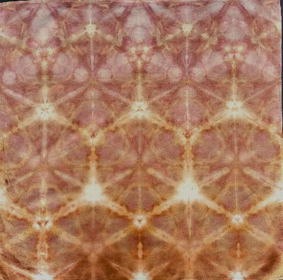 Shibori fold, dye under ice. Photo credit: Margo Farnsworth.