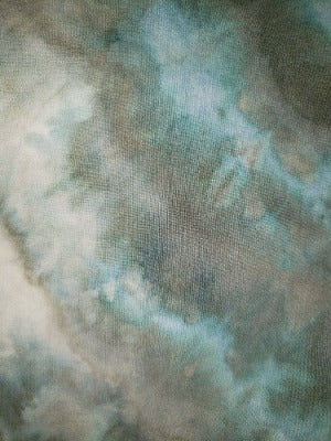 Sinew lines, dye over ice, light handed.
