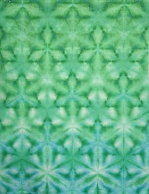Shibori fold, dye under ice. Photo credit: Margo Farnsworth.