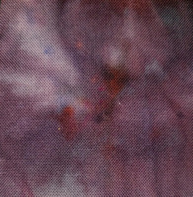 Scrunched, dye over ice.