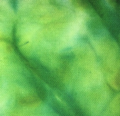 Scrunched, dye under ice.