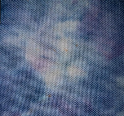 Scrunched, dye over ice. Ignore the tiny yellow specks. 