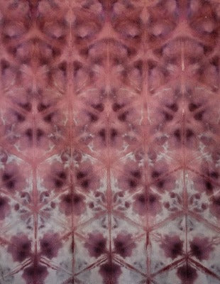 Shibori folded, dye under ice. Photo credit: Margo Farnsworth.