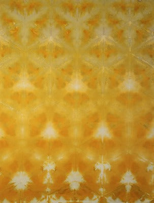 Shibori fold, dye under ice. Photo credit: Margo Farnsworth.