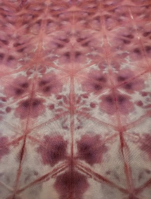 Shibori folded, dye under ice. Photo credit: Margo Farnsworth.