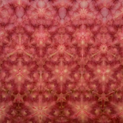 Shibori fold, dye under ice. Photo credit: Margo Farnsworth.