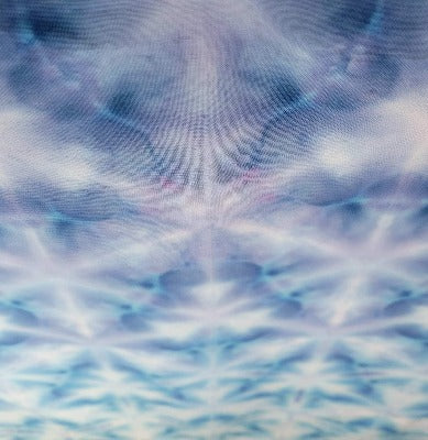 Shibori fold, dye under ice. Photo credit: Margo Farnsworth.