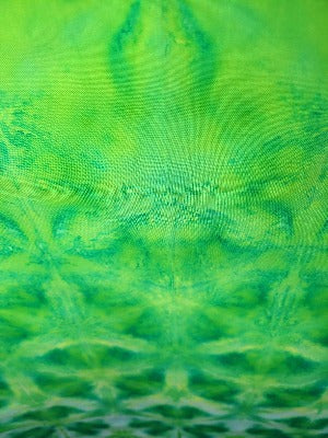 Shibori fold, dye under ice. Photo credit: Margo Farnsworth.