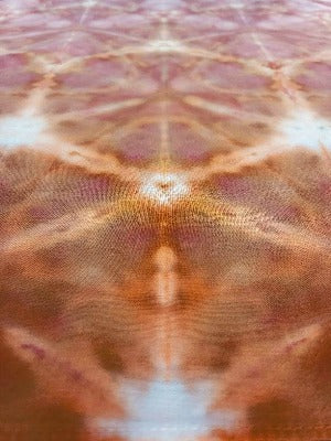 Shibori fold, dye under ice. Photo credit: Margo Farnsworth.