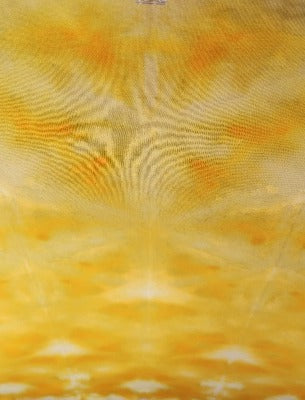 Shibori fold, dye under ice. Photo credit: Margo Farnsworth.