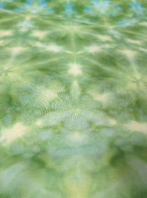 Shibori fold, dye under ice. Photo credit: Margo Farnsworth.