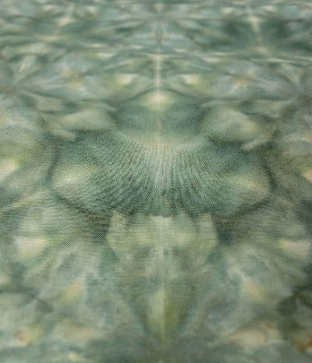 Shibori fold, dye under ice. Photo credit: Margo Farnsworth.