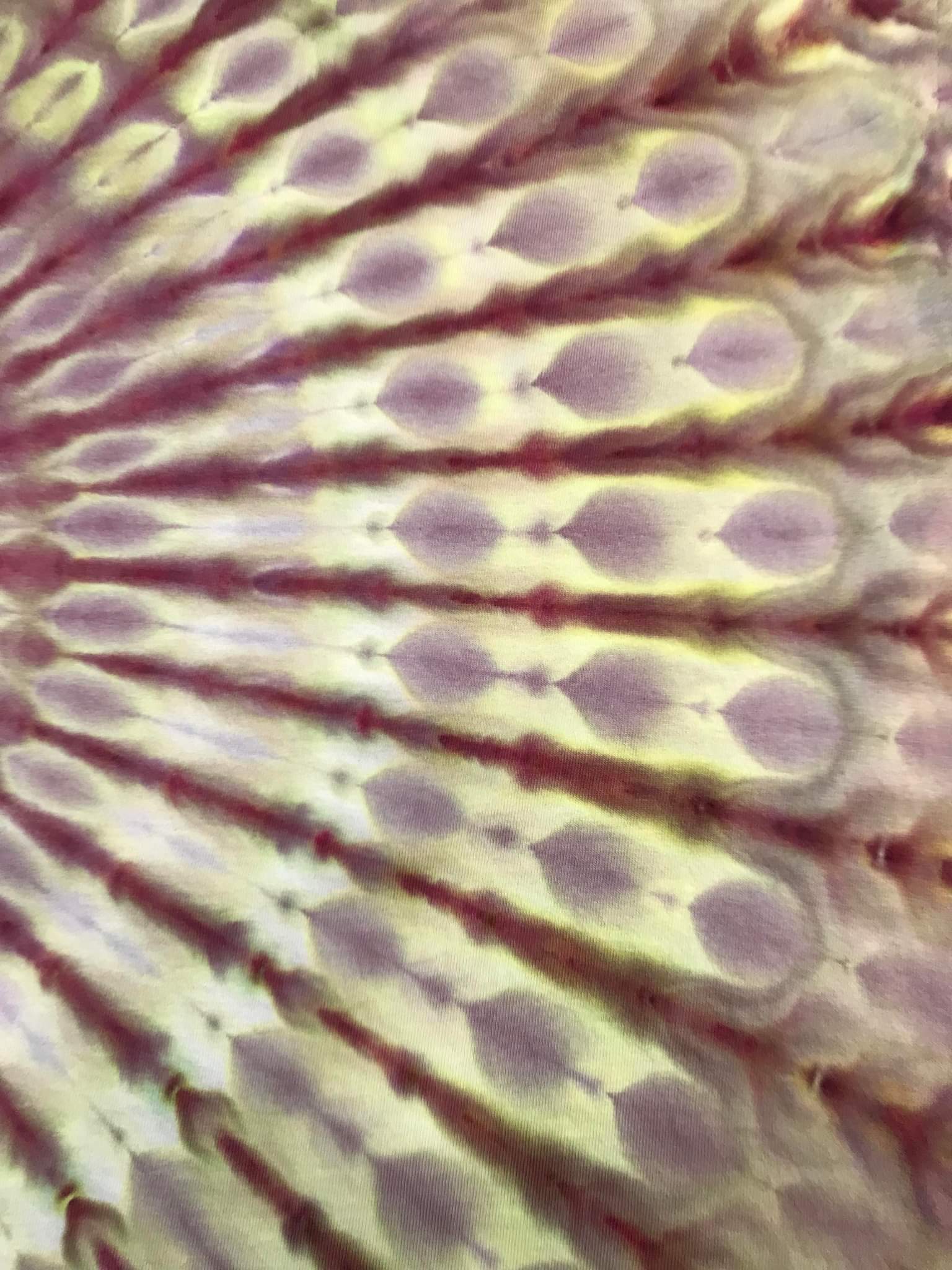 Fan fold, dye under ice. Photo credit: Scott Walker, Rad Dyes.